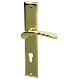 ALPERTEC Door Fittings Nelson - Polished Brass For Front Doors 32215853 PZ Door Handle Set Door Fittings Door Handle