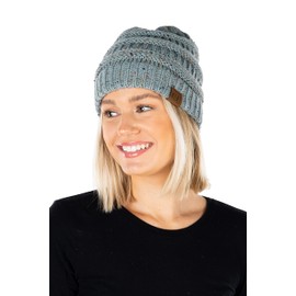 Funky Junque Gorro de punto de confeti – Gorro de invierno grueso suave y cálido, unisex, Winter Mint, Talla única