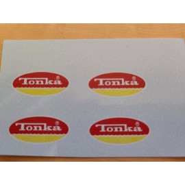 TONKA TRUCK OVAL LOGO 1 3/16 1974-75 vinyl peel and stick decals