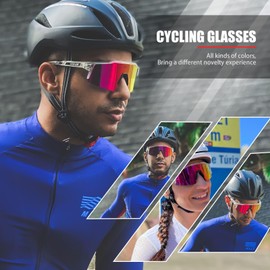KAPVOE Cycling Glasses Mountain Bike Sunglasses Men Women MTB Baseball Sports Triathlon Running Bicycle Riding