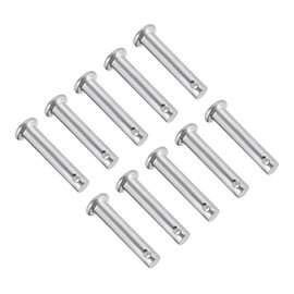 TA-VIGOR 10pcs 6 x 30mm Clevis Pins Single Hole, Zinc-Plated Steel Flat Head Link Hinge Pin Fastener for Mechanical Linkage, Ship Rigging, Fixed Parts