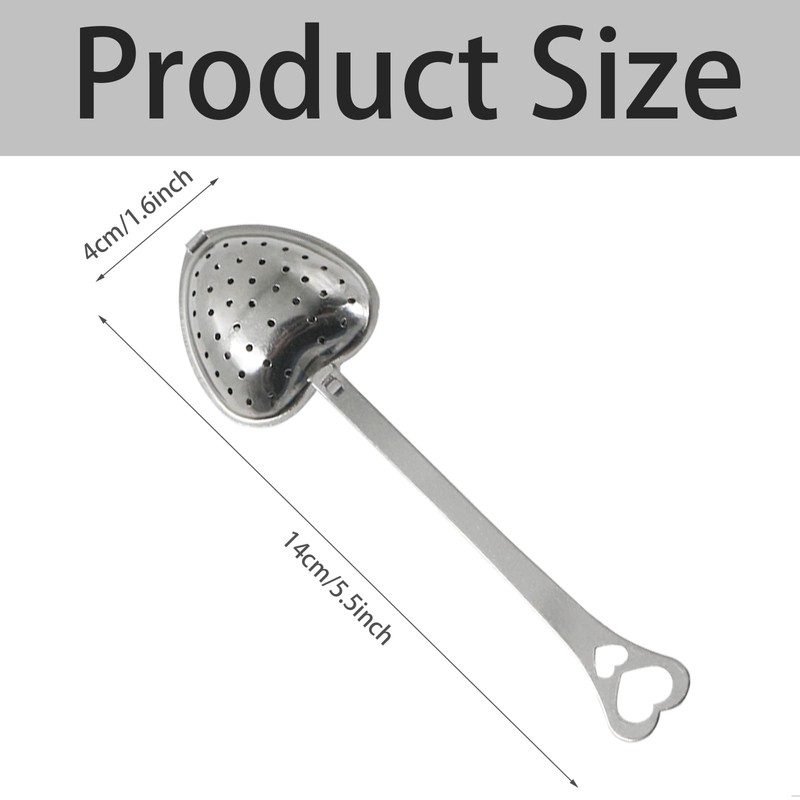 Stainless Steel Tea Strainer Stainless Steel - Heart-Shaped Tea Strainer