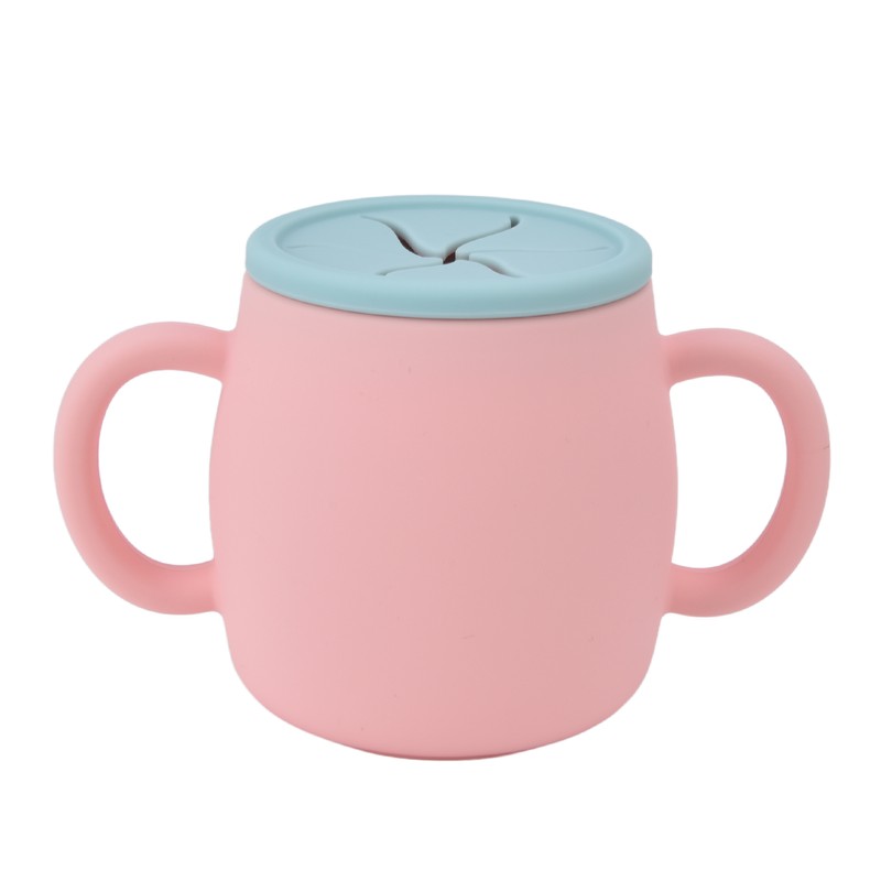Silicone Toddler Cup Drop Proof Portable Baby Training Cup with