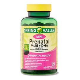 Multivitamínico Prenatal Mini Salud Fetal - Spring Valley - 120 Tabletas | Sin Sabor