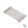 5 Pack - Brushed Nickel Recessed Sliding Door Handle Covered