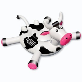 SWIMLINE ORIGINAL 90268 Giant Inflatable LOL Cow Pool Float | Fun Ride-On Raft with Stable Legs & Wings |Lounge Floatie Ideal for Summer Gatherings
