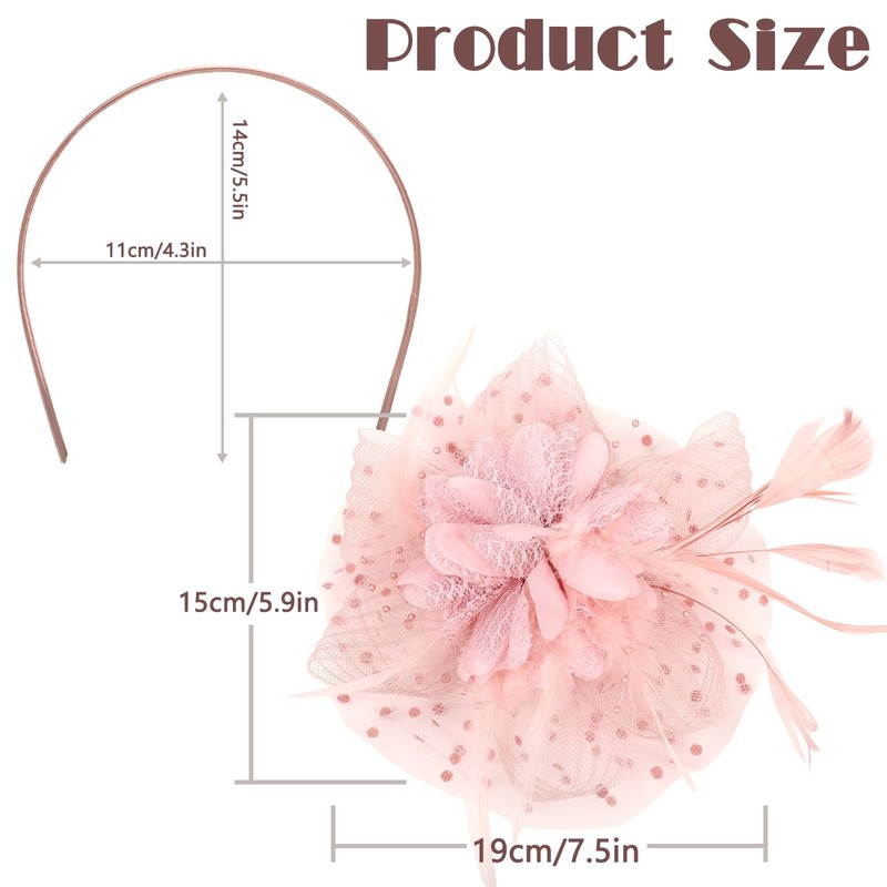 Viiotu Elegant Womens Wedding Fascinator Hat – Feather Mesh Flower