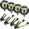 Bolvixor 4 Pack Car Tie Down Straps for Trailers -