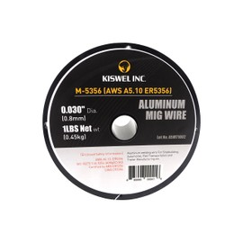 (Processed in USA) Kiswel M-5356 ER5356 0.030 in. Dia 1 lb. Aluminum Mig Welding Wire (1 Spool)