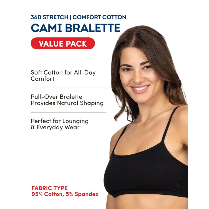 Fruit of the Loom Brasier para Mujer, Negro, 34