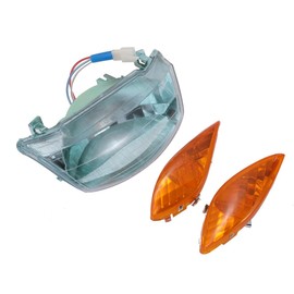 Yamaha Headlight Blue Lens Turn Signal Set, Assy JOG, Jog ZR, SA16J, SA36J, SA39J, Remote Control, Jog, Deluxe, ZR, Evo 2, SA55J, SA57J, etc., General Purpose Aftermarket Product (Amber Lens)