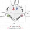 FLATRI Friendship Necklace - Heart BFF Necklace for 4 Best