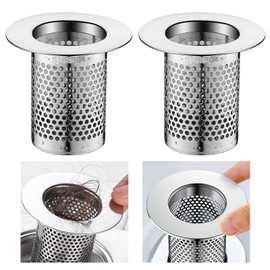 KDDULQ 2 Pcs Drain Strainer, Stainless Steel Drain Strainer, Sink Trash Filter, Toilet Floor Drain, Sink Strainer, for Kitchen Bathroom Bathroom Balcony Floor Drain.