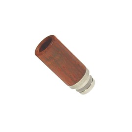 Armerah Woody 510 Drip Tip eCig Mouthpiece Tall/Medium Wood/Steel Single, Mahogonay