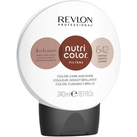 REVLON PROFESSIONAL Nutri Color Filters, Semi-Permanent Toning Hair Color, 642 Chestnut, 240 ml