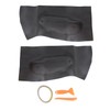 SEBLAFF 1Pair Black Door Panel Synthetic Leather Insert Cards Cover