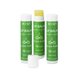 ALIDA PURE Mint Lip Balm Collection, Vegan Lip Balm Set, Beeswax Free, with Avocado Oil, Organic Jojoba Oil, and Vitamin E, Natural Moisturizer for Dry, Chapped Lips, 3 Tube Set
