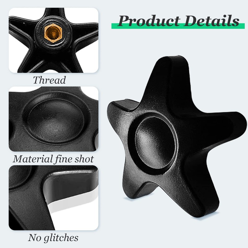 ziyue 2 Adjustable Star Knobs for Rolling Walkers Drive Rollator
