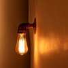 FIRVRE 2 Packs Industrial Wall Lamps with Pipe Arm, Retro