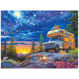 RoseArt - My Happy Place - Camper Night - 750 Piece Jigsaw Puzzle for Adults