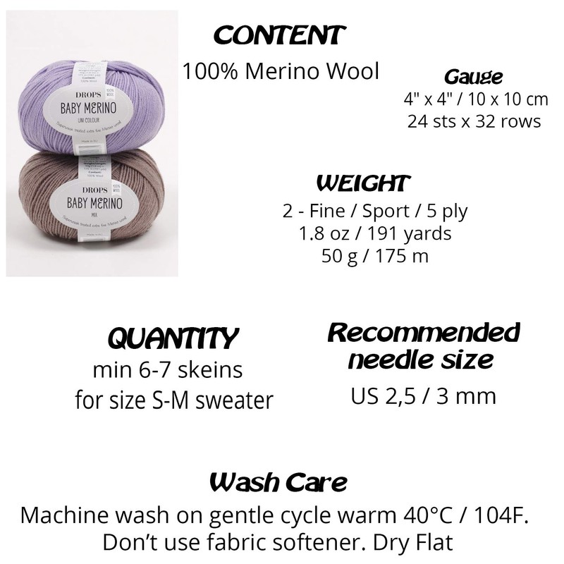 Drops Wool: Baby Merino Olive Mix, 100% Superwash Merino Wool,