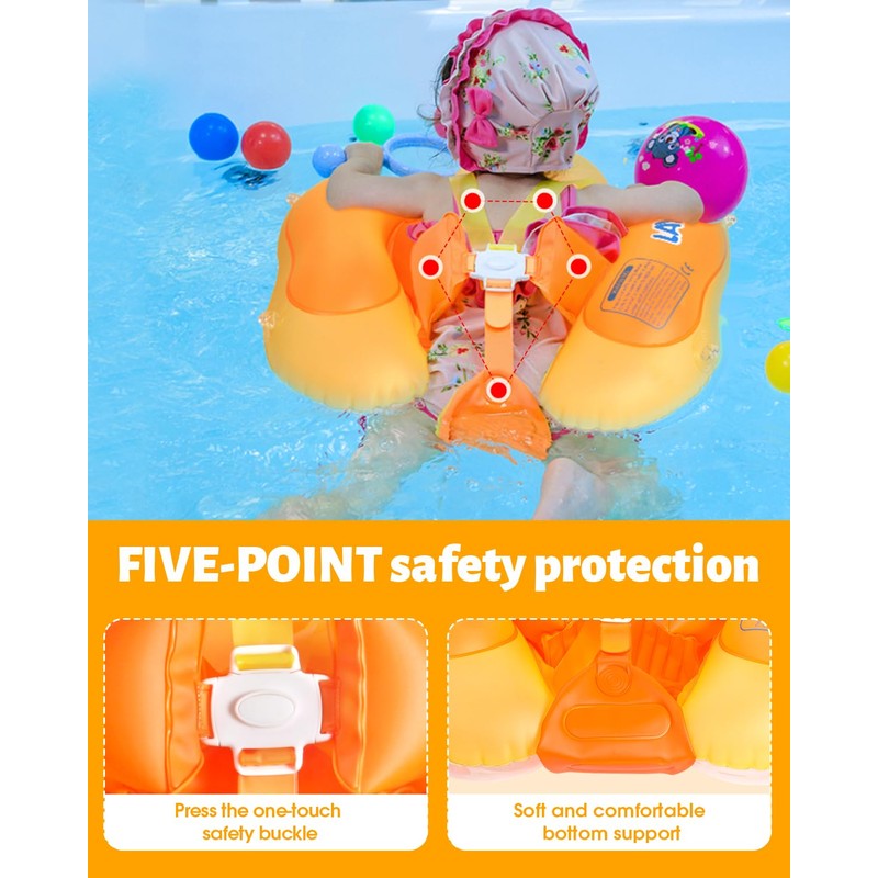 LAYCOL Baby Swimming Float Inflatable Baby Pool Float Ring with