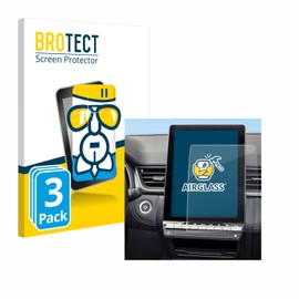 BROTECT Protective Glass for Renault Symbioz 2024 (Pack of 3) Protective Film Tempered Glass [Extremely Scratch-Resistant 9H, Anti-Fingerprint, Ultra Transparent]