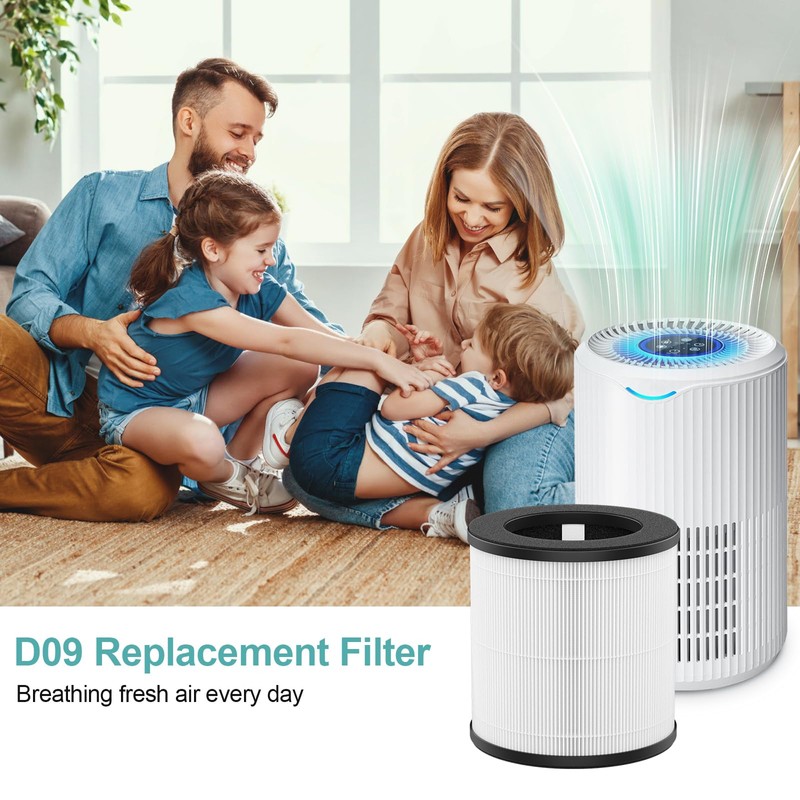 D09 Replacement Filter Compatible with Tailulu D09 Air Purifiers for