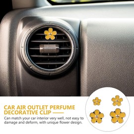 Mobestech 4pcs Metal Car Vent Decorations Clips Aroma Ornaments Car Interior Accessories Cute Air Freshener Vent Clip