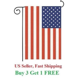 Speedway American US Flag Garden Flag 12.5 x 18 Inch Linen duty Outdoor Decor for Home ,
