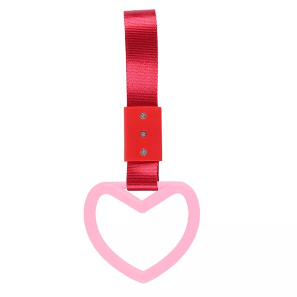 Unbranded Car Accessory JDM Heart Shape TSURIKAWA Pink Ring Red
