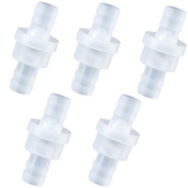 One Way Valve, Pack of 5, Check Valve, Backflow Prevention Valve, Pipe Check Valve, Anti-Ozone Check Valve, Drain Hose Check Valve, Plastic, Heat Resistant, Pressure One-Way Hydraulic Valve, 0.4 inch