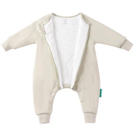 Soft Baby Safe Sleep Sleepsuit, Long Sleeve Infant Wearable Blanket with Legs