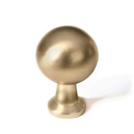 French Furniture Fittings Set of 6 Matt Brushed Brass Kitchen Cupboard knobs, Matt Brushed Brass, six Pack. Knobs for Kitchen cabinets by FFF, Gold
