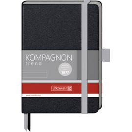 Brunnen Kompagnon Trend 105571787 Hardback Notebook 9.5 x 12.8 cm Lined 192 Pages Steel