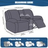 TAOCOCO Reclining Loveseat with Middle Console Slipcover, 4 Piece Polyester