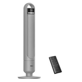 Dreo Tower Fan for Bedroom, 4 Speeds, 3 Modes Standing Fans for Room with 90° wide Oscillating, 28dB Quiet for Sleep, 25ft/s Velocity, 29ft Coverage, 8H Timer, Remote, Living Room, Office, Home, Grey