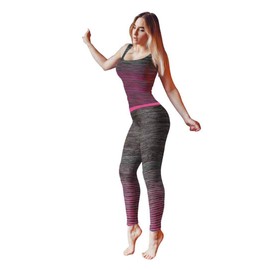 Fitness Clothes for Women, Gym Kit Running Clothes Sport Wear for Women, Ladies Workout Legging, Yoga Outfit Set Top and Legging Stretch-Fit (2 Piece Set Top & Leggings) (Pink)
