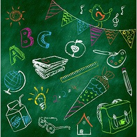 Home Fashion Lunch Napkin Blackboard ABC 33X33 cm, Multi-Color, One Size