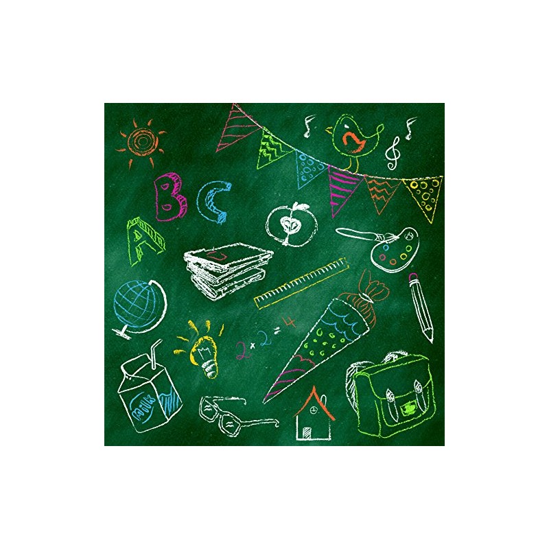 Home Fashion Lunch Napkin Blackboard ABC 33X33 cm, Multi-Color, One