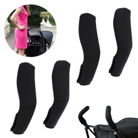 Baby Stroller Supplies, 2 pcs/Pair Black Neoprene Baby Stroller Grip Cover Carriages Poussette Handle Protector Cover Baby Carriage Accessories