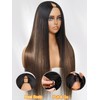 Julia Hair V Part Glueless Wig Human Hair Yaki Straight