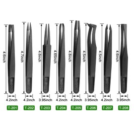 8 Pieces Venus Fly Trap Feeding Tweezers Carnivorous Plant Feeding Tongs Straight and Curved Food Tongs for Flytraps Pitcher Plants Butterwort Reptile Feeding