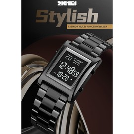 SKMEI Men's business sports watches Countdown double time watch alarm clock Chronograph table Digital watches 50 meters waterproof watch