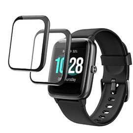 smaate 3D Screen Protector Only compatible with Veryfitpro ID205L ID205 ID205U ID205G Smart Watch, 2-PACK, Full Coverage Curved Edge frame, Anti-Scratch, Anti-shatter, High Transparency