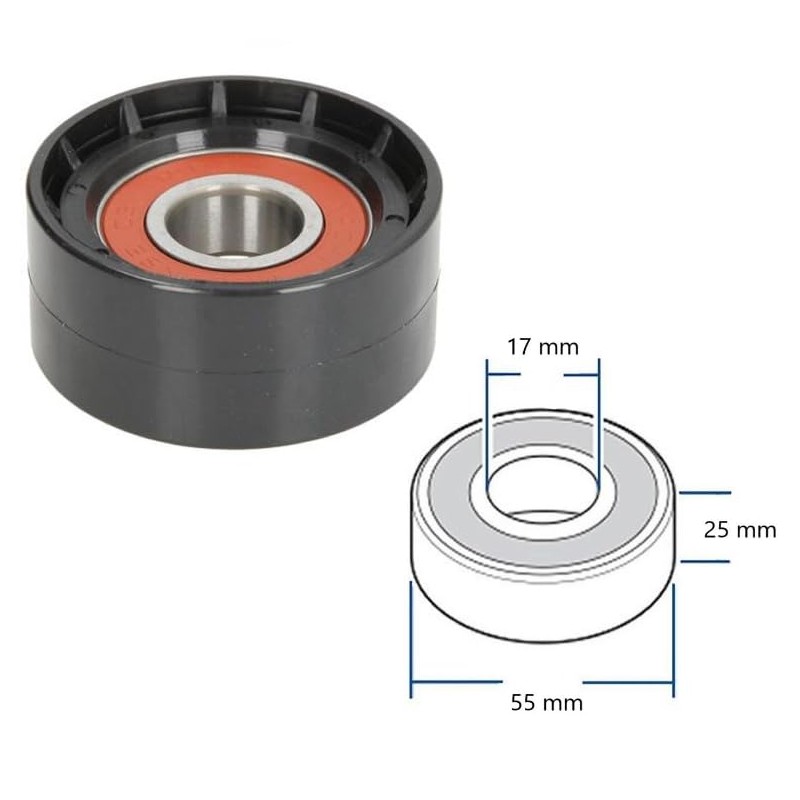 V-Ribbed Belt Tensioner Pulley For FORD Fiesta V Fusion 575189