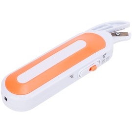 Cordless Electric Scissors for Cutting Fabric Crafting Cardboard, Mini Portable Shears Tool for Sewing Cutter Carpets Leather Rubber Paperboard, Ergonomic Handle Battery Powered (Orange)