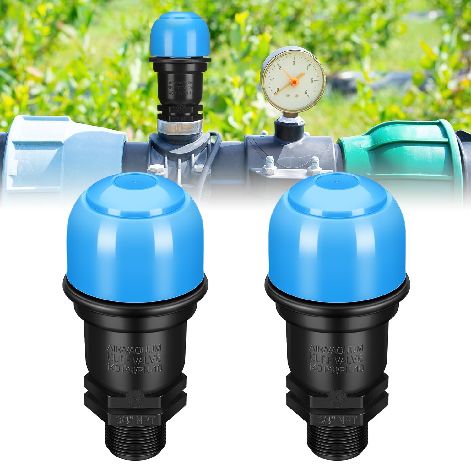 Threlaco 2 Pack Air Release Valve 3/4 Inch Air and Vacuum Release Male ...