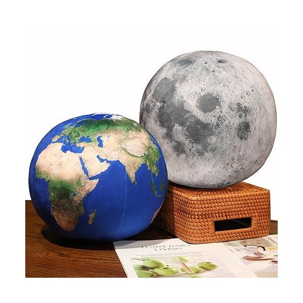 10 inch 2 pcs Moon Pillow+Earth Pillow Plush Toy Earth