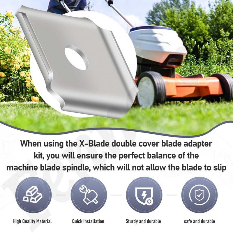 Fennoral X-Blade Dual Mulching Blade Adapters Compatible with All Standard